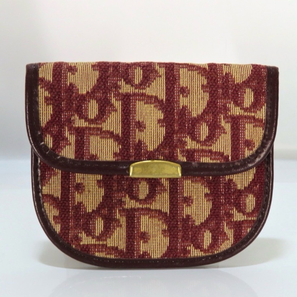 vintage Christian Dior Trotter canvas coin case